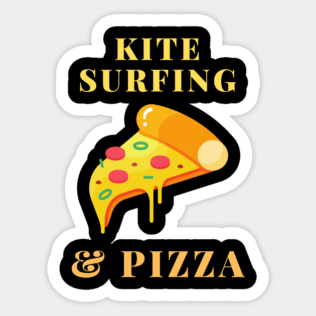 kite surfing and pizza Sticker by SnowballSteps
